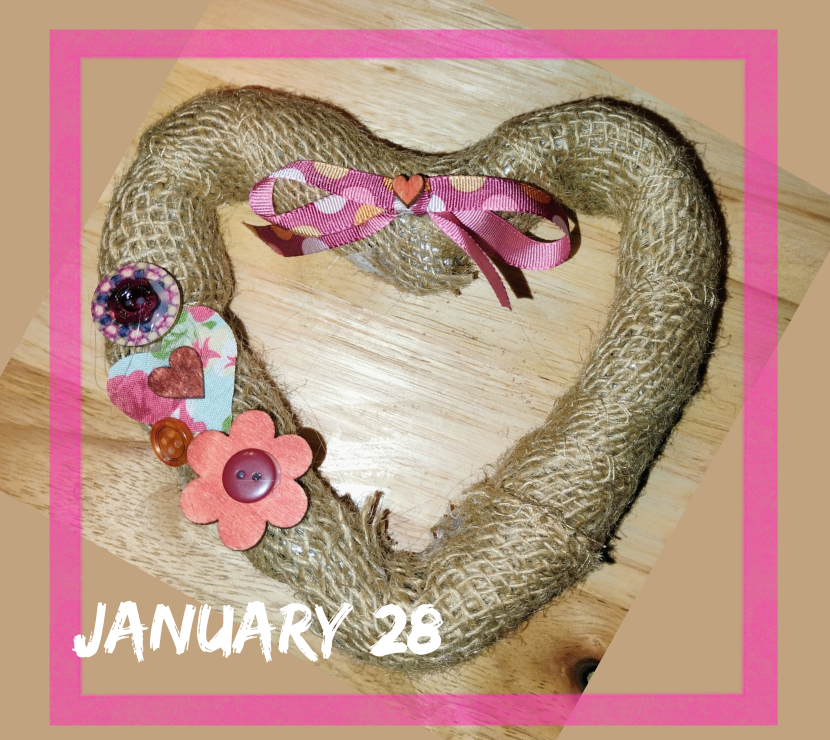 Burlap Heart Craft