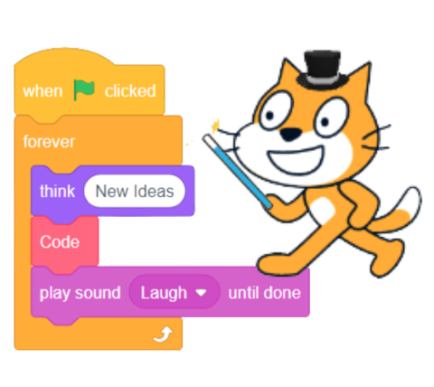 Scratch Cat with Coding Wand