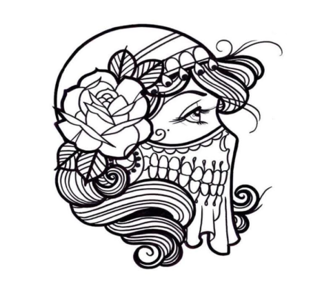 Gypsy Skull Tattoo Logo