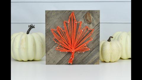 Fall Leaf String Art