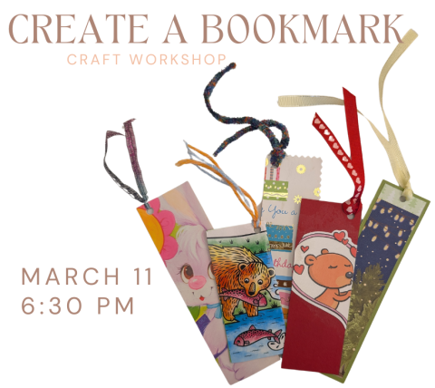 Create a Bookmark - March 11 at 6:30 PM