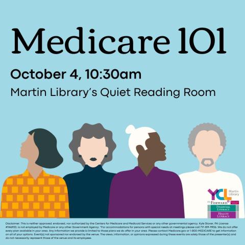 Medicare 101 poster showing four people over 65