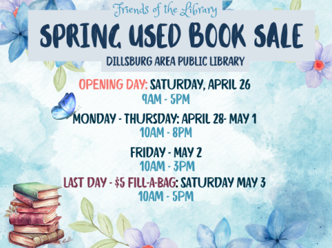 Dillsburg Spring 2025 Used Book Sale - April 26 to May 3