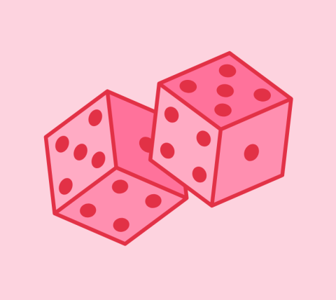 Pink dice