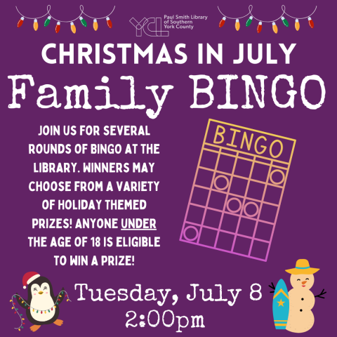 Christmas in July BINGO