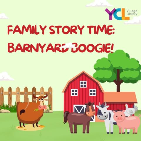 Barnyard Boogie Family Story time (image of farm)