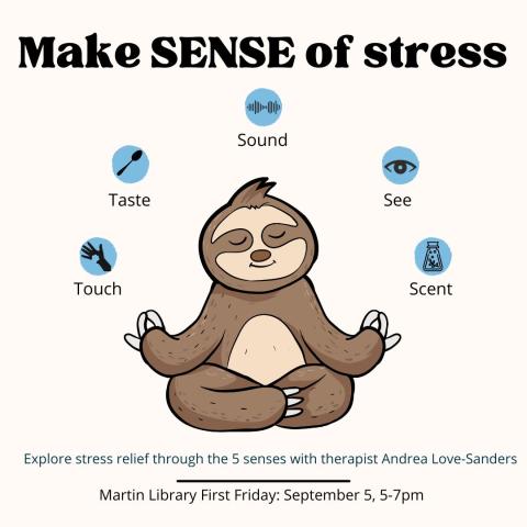Sloth meditating on the five senses