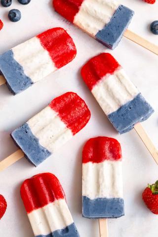red white and blue popsicles