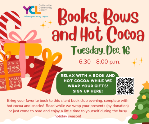 Books Bows and Hot Cocoa Flyer