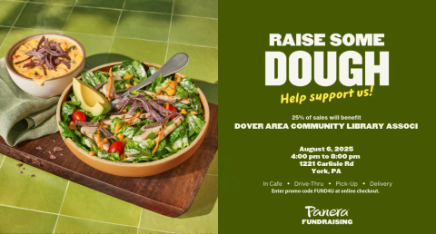 Raise some DOUGH! August 6 4:00-8:00pm