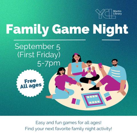 Family playing a board game