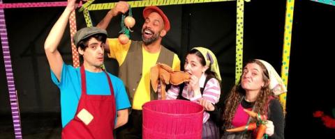 4 actors in costumes