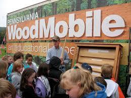 image of students and instructor outside WoodMobile trailer