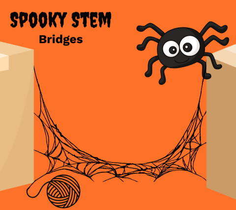 Cartoon spider crossing a web