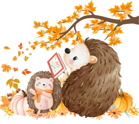 Hedgehog reading
