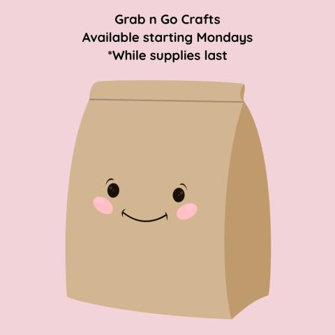 brown paper bag with smiley face on a pink background