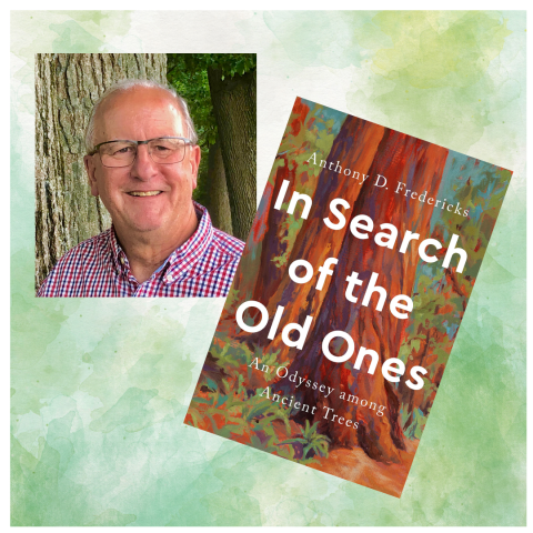 photograph of author and author's book cover 