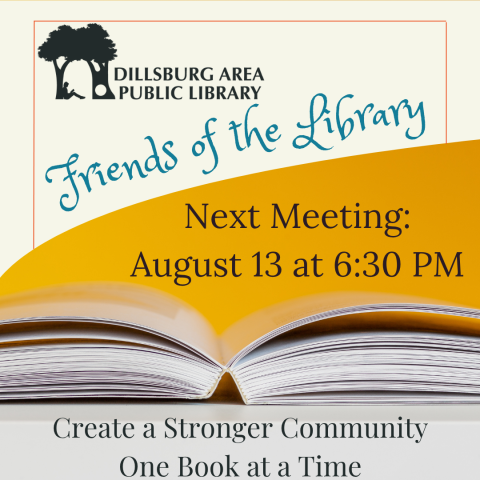 Friends of the Library Meeting - August 13 at 6:30 PM
