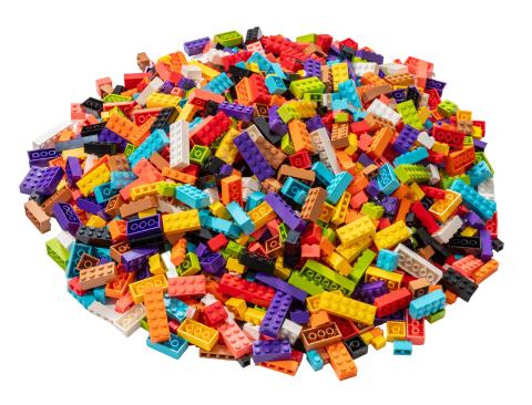 image of multi-colored building bricks