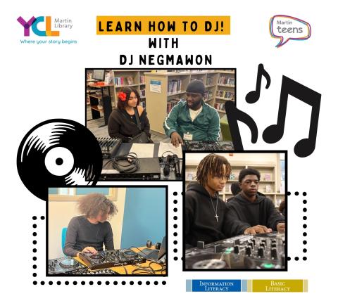 Adults and teens DJing