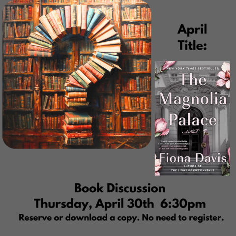 April book Magnolia Palace by Fiona Davis