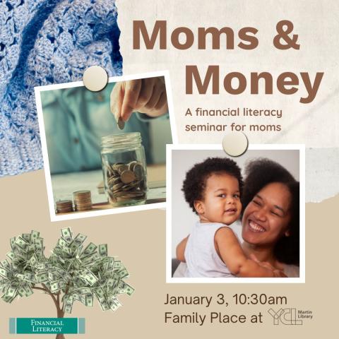 Mom with baby and a hand saving money