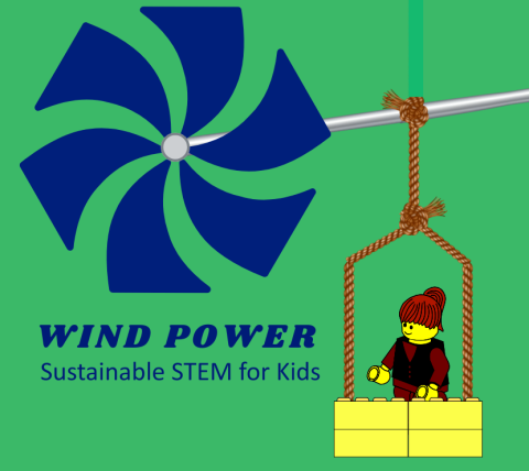 Windmill lifting a lego mini-figure