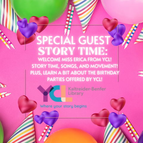 Special Guest Story Time:  Miss Erica!