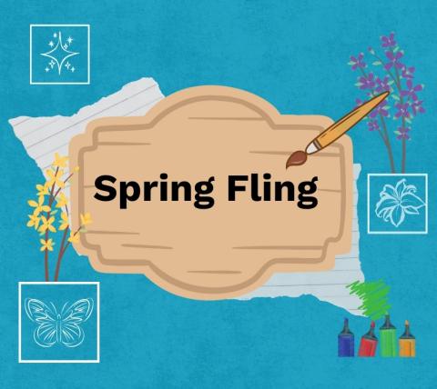 Plaque with spring fling written on it.