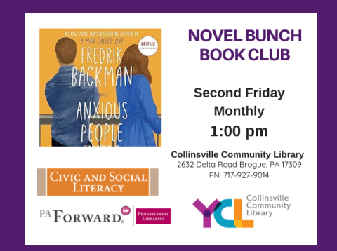 Novel Bunch Book Club "Anxious People" by Fredrik Backman