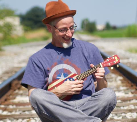 photograph of musician Phredd the One Man Band