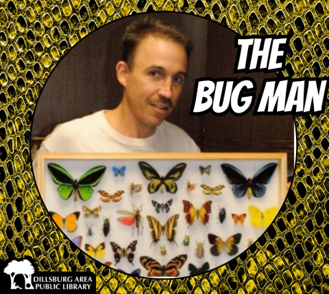 Ryan Bridge Headshot with Butterfly Collection