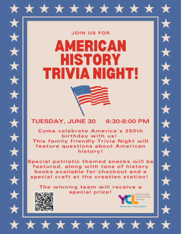American history trivia night flyer