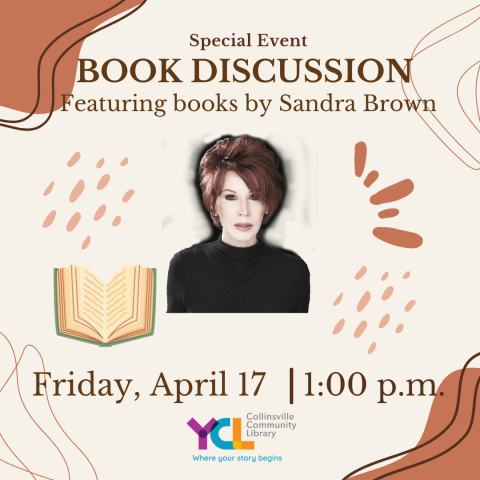 Sandra Brown Book Discussion Flyer
