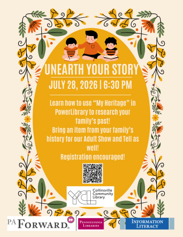 Unearth your story flyer