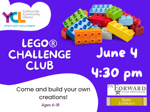 image of building bricks and details with date and time of club