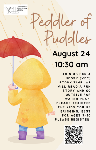 image of child with raincoat and umbrella