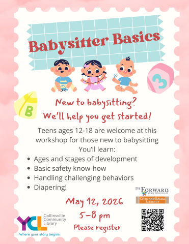 flyer with description of workshop and graphics of babies