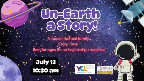 image of astronaut and planets with program description