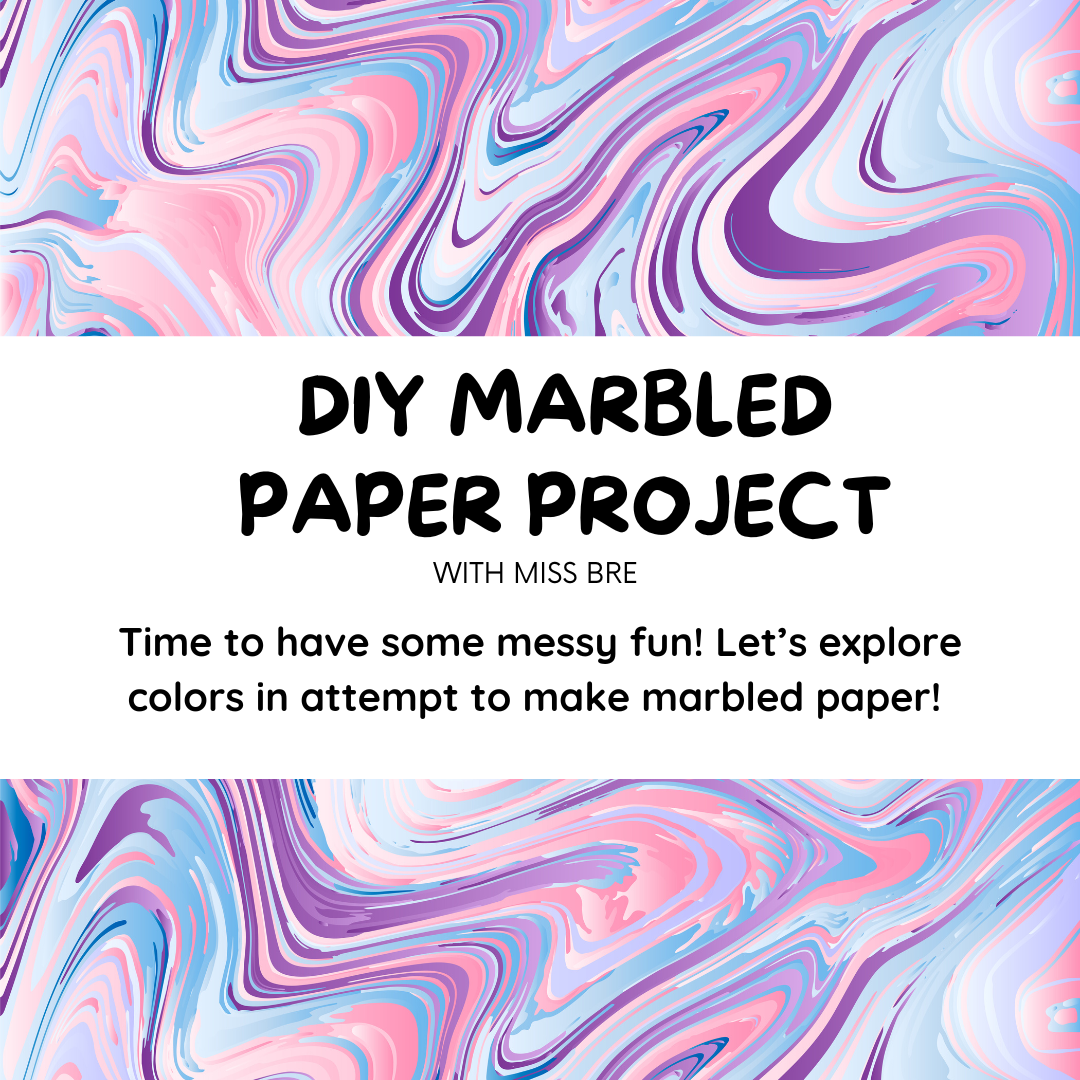 graphic for the diy paper marbling event