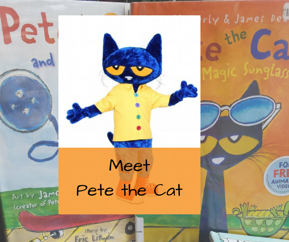 picture of a children's book character, Pete the Cat.