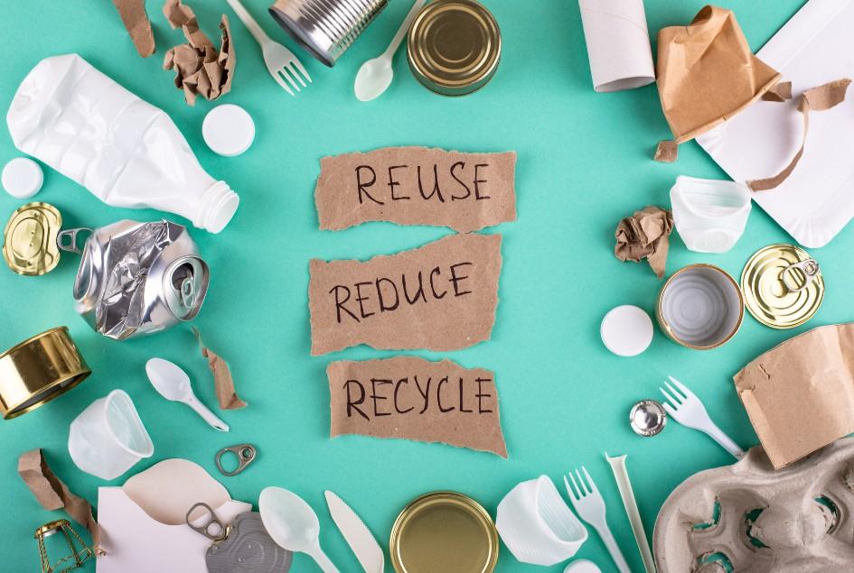 graphic for the reduce, reuse, recycle program