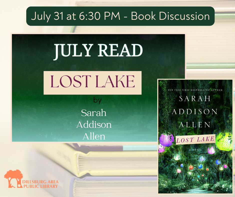 Dillsburg Library Book Discussion Group - July 31 at 6:30 PM - Lost Lake
