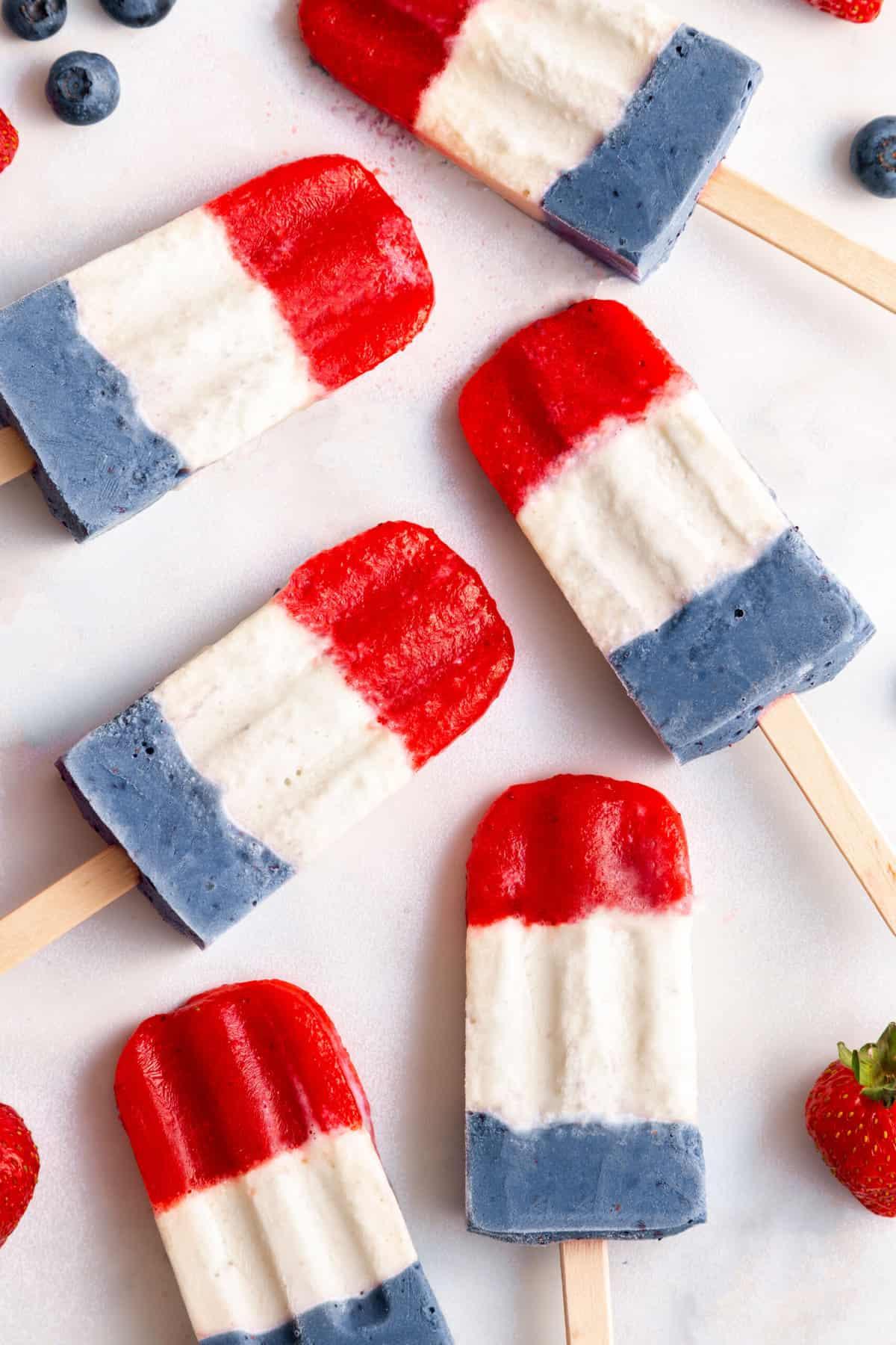red white and blue popsicles