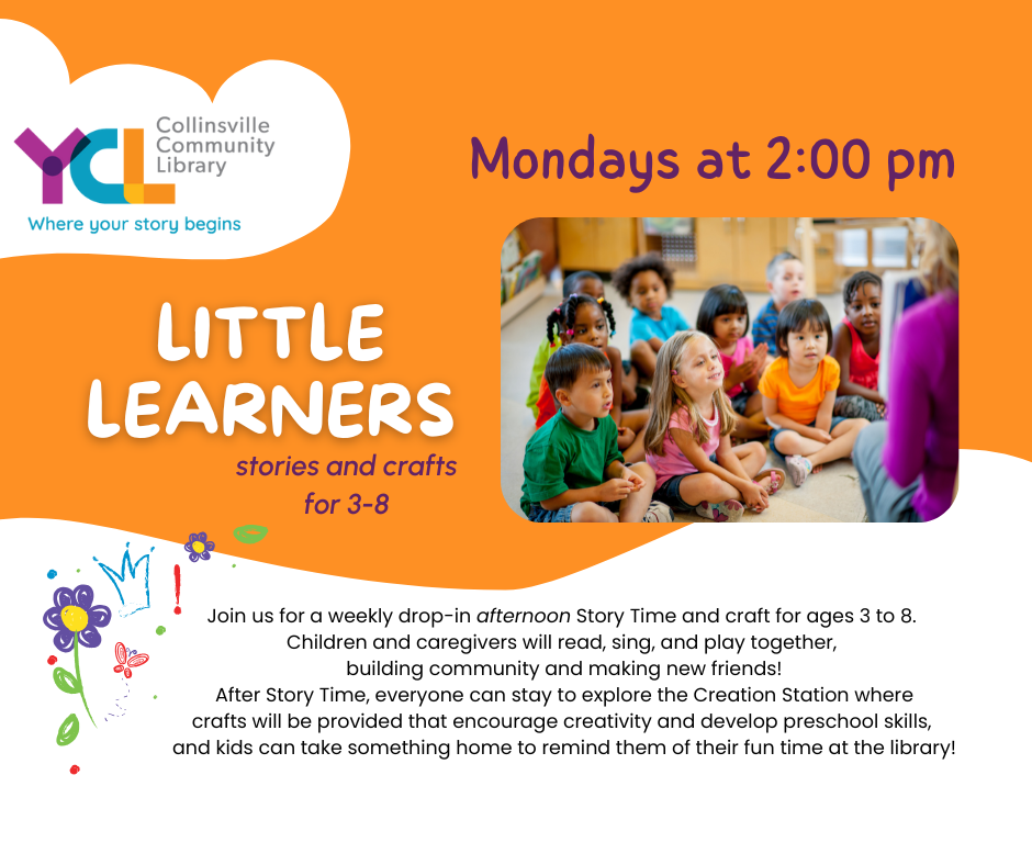 image of preschoolers gathered for a story plus dates and times