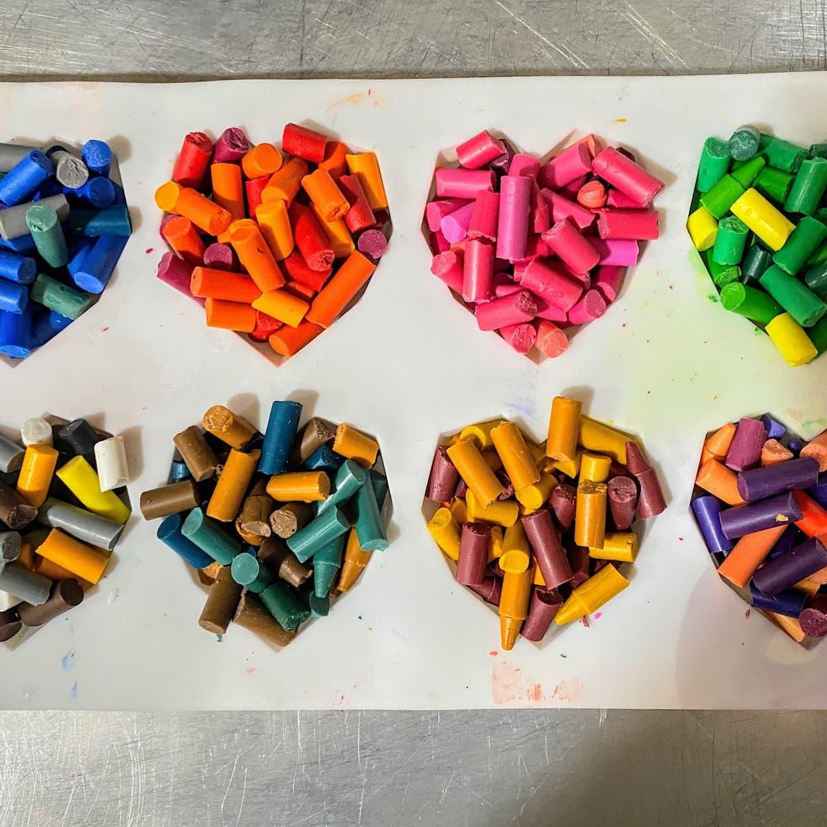 image of broken crayons in a mold