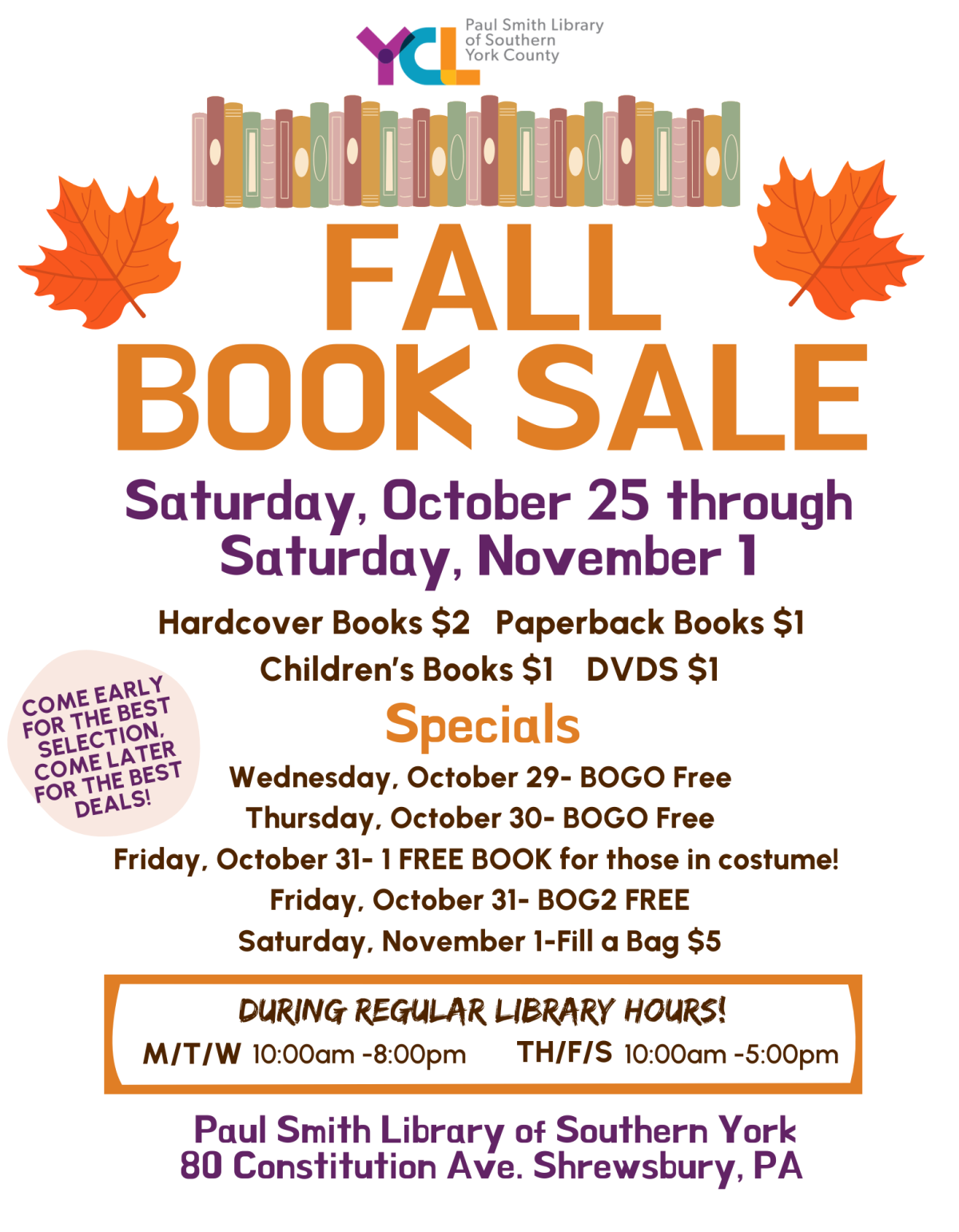 Fall Book Sale