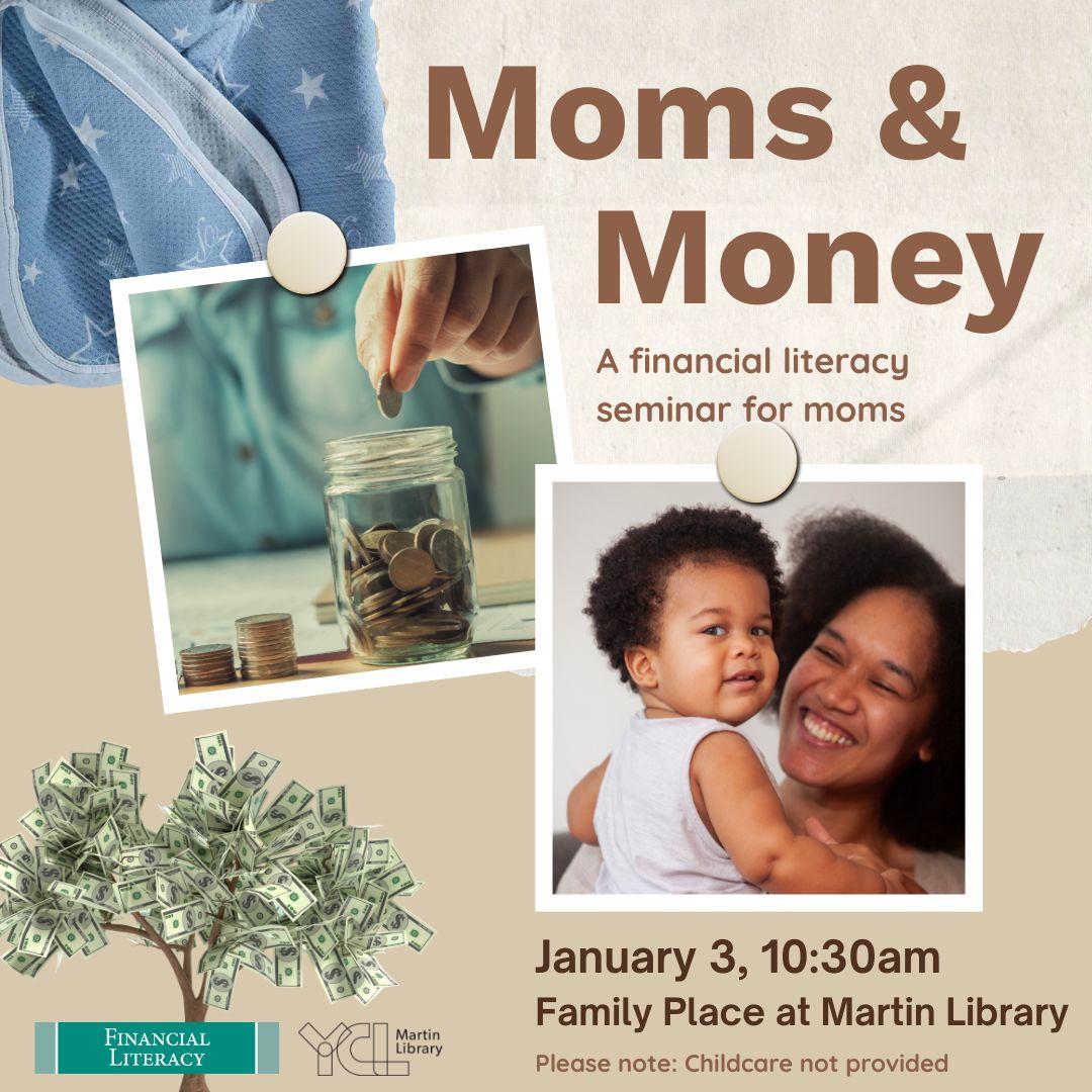 Mom with baby and a hand saving money