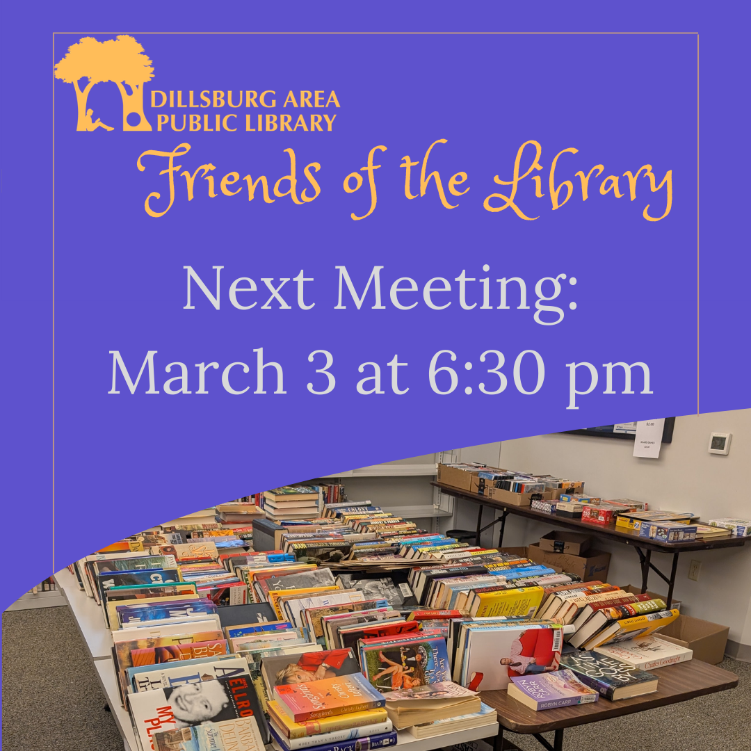 Friends Meeting - March 3 at 6:30 PM