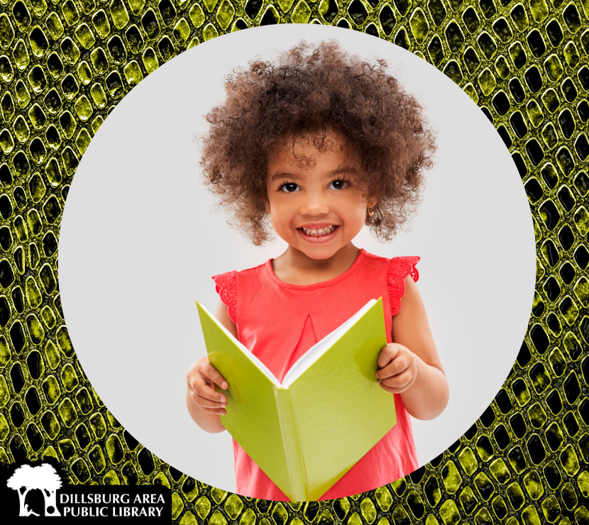 Preschooler reading a book